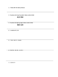 Lembaran kerja pk tahun 5. Latihan Matematik Tahun 5