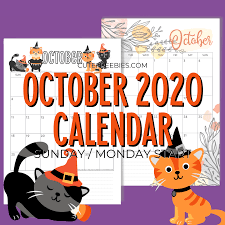 A printable monthly calendar of october 2020 month is one such calendar in which you can find out the complete schedule for all the days of october. Free Printable October 2020 Calendar Cute Freebies For You