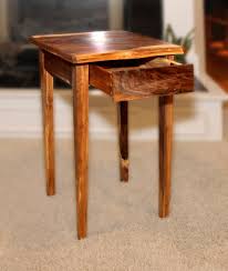 Small End Table With Drawer Live Edges Walnut Handmade Etsy In 2020 End Tables With Drawers Small End Tables End Tables