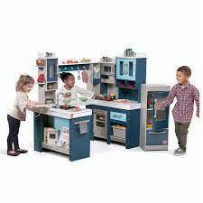 Grand Walk In Wood Kitchen In 2021 Play Kitchen Kids Play Kitchen Kids Wooden Kitchen