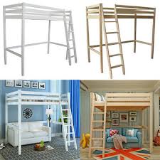 Parisot higher high sleeper bed with extra width. High Sleeper 3ft Single Bunk Bed Adult Kids Bed Frame Loft Bedroom Furniture Uk Ebay