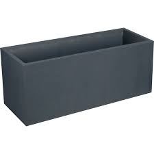 Jardiniere Volcania Eda L 99 5 X L 39 X H 43 Cm Anthracite Leroy Merlin