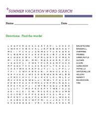 Summer vacations in most schools of india range anywhere between fifteen days to around a month. Summer Vacation Word Search Worksheets Teaching Resources Tpt