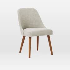 Divano roma furniture accent living room, upholstered linen arm chairs with legs. Mid Century Upholstered Dining Chair