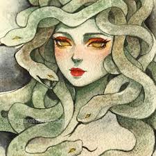 Watercolor Artist Margaret Morales Watercolor Artwoonz Medusa Art Medusa Drawing Mythology Art