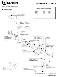 Moen adler 1 handle spray shower faucet with valve in chrome replacement part. Moen L82385bn Illustrated Parts Manual Pdf Download Manualslib