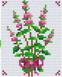 Weitere ideen zu bügelperlen, bügelperlen vorlagen, vorlagen. Pixel Vorlagen Mit 1 Basisplatte Blumen Pixelhobby