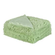 Throw blankets are knitted or textured blankets that can be used for styling a living room, couch, sofa, armchair, occasional chair, bedroom and more! Unique Bargains Shaggy Faux Fur Soft Fiber Throw Blanket Light Green 71 X 79 Walmart Com Walmart Com