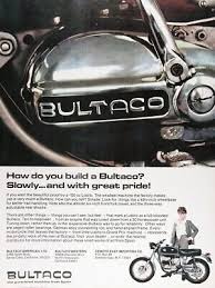 Bultaco Spain Motorcycle Mens Logo Long Sleeve Black T