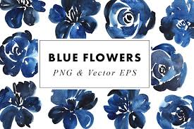 Find & download free graphic resources for flower png. Watercolor Dark Blue Flowers Illustration In Png Vector