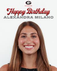 Wishing a very Happy Birthday to Alexandra Milano, our Graduate Assistant!  Alexandra is seeking her Master's Degree in Sport Management here at UGA.  Alexandra brings so much joy and energy to The