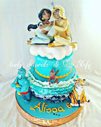 Jasmine And Aladdin Sponge Cake Pasta Model Saracino Aladdin Cake Jasmine Cake Jasmine Birthday Cake