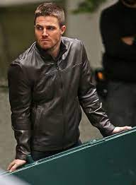 Leathercult Com Stephen Amell Arrow Leather Jacket Leather Jacket Brown Leather Jacket Brown Jacket