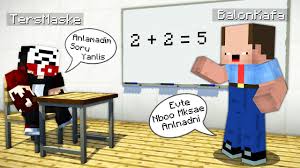 Ogretmen Balon Kafa Ters Maske Ye Ders Veriyor Minecraft Youtube