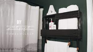 Or invest in small towel holders for hand towels and face cloths. Diy Pallet Towel Rack Small Bathroom Storage Youtube