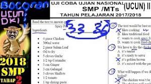 Ucun bahasa inggris smp 2019. Soal Ucun Bahasa Inggris Kelas 9 Jawabanku Id
