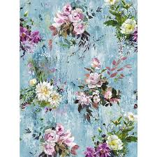 Designers Guild Jardin Des Plantes Aubriet Paste The Wall Wallpaper Panel Fuchsia Pdg717 01 Blue Floral Wallpaper Floral Pattern Wallpaper Floral Wallpaper