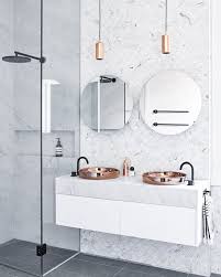 Rose Gold Sink In A Marble Bathroom Bathroom Inspiration Bathroom Interior Amazing Bathrooms