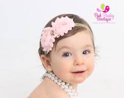 Buy Soft Pink Flower Baby Headband: Newborn Photo Prop Online in India