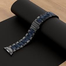 Black Apple Watch Face With White Band For Apple Watch Band 38mm Wearlizer Stainless Steel Watch Band Replacement Strap For Apple Watc 38mm Apple Watch Band Apple Watches For Women Apple Watch Strap