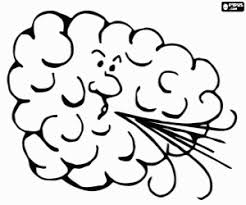 Coloriage et illustration d'une licorne et des nuages. Coloriage Meteo A Imprimer