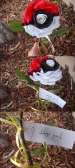 A Pokeball Flower For That Special Someone Pokemon Rose All Pokemon
