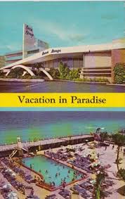 The white house on the ocea. Florida Miami Beach The Beau Rivage Resort Hotel 1970 Hippostcard