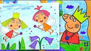 Nanny plum and the magic wand coloring page printable game. Ben And Holly S Little Kingdom Coloring Pages Holly And Peppa Pig Youtube