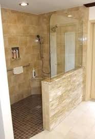 Planning For Elderly Days No Step Into The Shower Use French Door For The Glass Part Of This Bathroom Remodel Shower Shower Remodel Bathroom Remodel Master