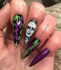 Jokernails Nails Nailart Naildesigns Smokenails Nailideas Halloweennails Batman Joker Nail Halloween Nail Designs Purple Nail Art Purple Nail Designs