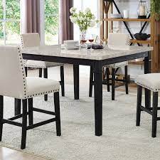 With lower tables, big dogs can find a way to scratch them with their collars. Elements Greystone Square Counter Height Table With Marble Top Royal Furniture Pub Tables