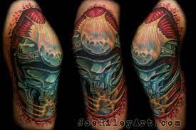 A revision knee replacement is done when a knee replacement has failed (eg has loosened). Biomech Tattoo Knee Replacement By Joe Riley Tattoonow