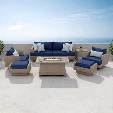 Portofino Comfort 7 Piece Motion Fire Chat Set In 2020 Screened In Porch Furniture Fire Table Porch Furniture