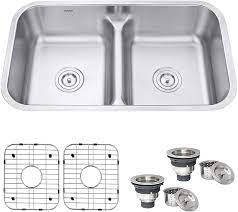 You'll also receive 2 straining drains and a rinse grid, to save countertop space, while drying. Ruvati Undermount Workstation Ledge Sink 32 Inch