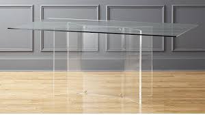 Transparency Glass Dinning Table Glass Dining Table Cb2 Dining Table