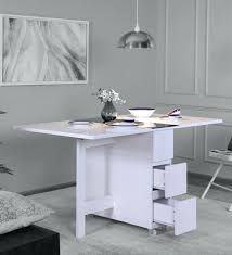 Our 6 seater dining table sets are perfect for all occasions that call for celebration of the finer things in life with family and friends. Buy Crystal Folding 6 Seater Dining Table In White Colour By Space Genie Online Modern 6 Seater Dining Tables Dining Furniture Pepperfry Product
