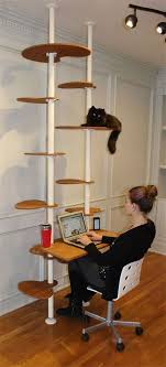 Cat Tree And Your Working Desk In One Catsdiytree Cat Tower Cat Tree Cat Tree Designs