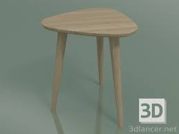 Replicated blackened wood finish with gray textural grain. 3d Model Side Table 242 Rovere Sbiancato 45332 3dlancer Net