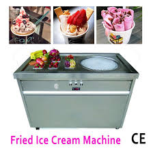 Fried Ice Cream Single Pan Commercial Ice Cream Roll Machine With 1 Pan With 6 Salad Bowls 220v 110v Fried Ice Cream Fried Ice Cream Machine
