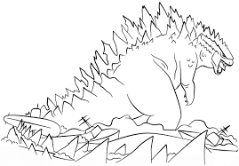 American godzilla coloring pages coloring4free three godzilla coloring pages coloring4free. Godzilla Coloring Pages Print Monster For Free