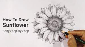 The sunflower pencil drawing shown below requires some level of expertise with the pencil. How To Draw Sunflower Easy Step By Step Nature Drawing Lesson 5 Realistic Flower With Pencil Youtube