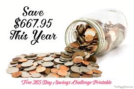 365 Day Penny Saving Challenge A Free Printable