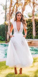 27 Incredible Tea Length Wedding Dresses Wedding Dresses Guide Tea Length Wedding Dress Embellished Wedding Dress Wedding Dresses Simple