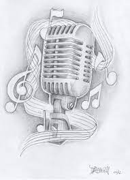 Free download 53 best quality vintage microphone drawing at getdrawings. Music Notes And Microphone Tattoo Design By Akadrowzy Microphone Tattoo Music Tattoos Music Notes Tattoo
