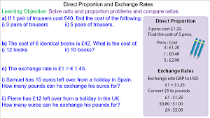 Direct Proportion And Exchange Rates Mr Mathematics Com Exchange Rate About Me Blog Proportion