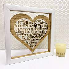 As you may guess, the color of the 5th wedding anniversary is blue. Personalised 5th Wood Anniversary Love Is Artwork By Urban Twist Notonthehighstreet Com
