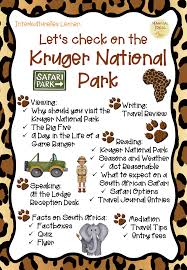 Let S Check On The Kruger National Park South Africa Unterrichtsmaterial Im Fach Englisch Interkulturelles Lernen Unterrichtsmaterial Prufungsvorbereitung