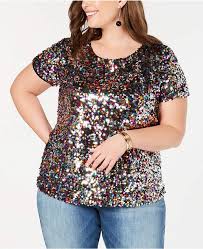Eligible for free shipping and free returns. Plus Size Sequined T Shirt Plus Size Outfits Plus Size Fashion Casual Plus Size Outfits