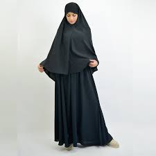 The islamic dress code requires a woman to cover her entire body, except for her hands and face, with loose clothing. Mode Muslimischen Lange Hijab Khimar Hijab Mousseline Gebet Hijab Frau Niqab Femme Gebet Kleidung Schwarz Weiss M Xxl Islamic Clothing Aliexpress