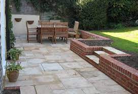 Patio With Retaining Wall Landscaping Retaining Walls Sloped Garden Patio Garden